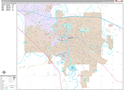 Iowa City Wall Map Premium Style